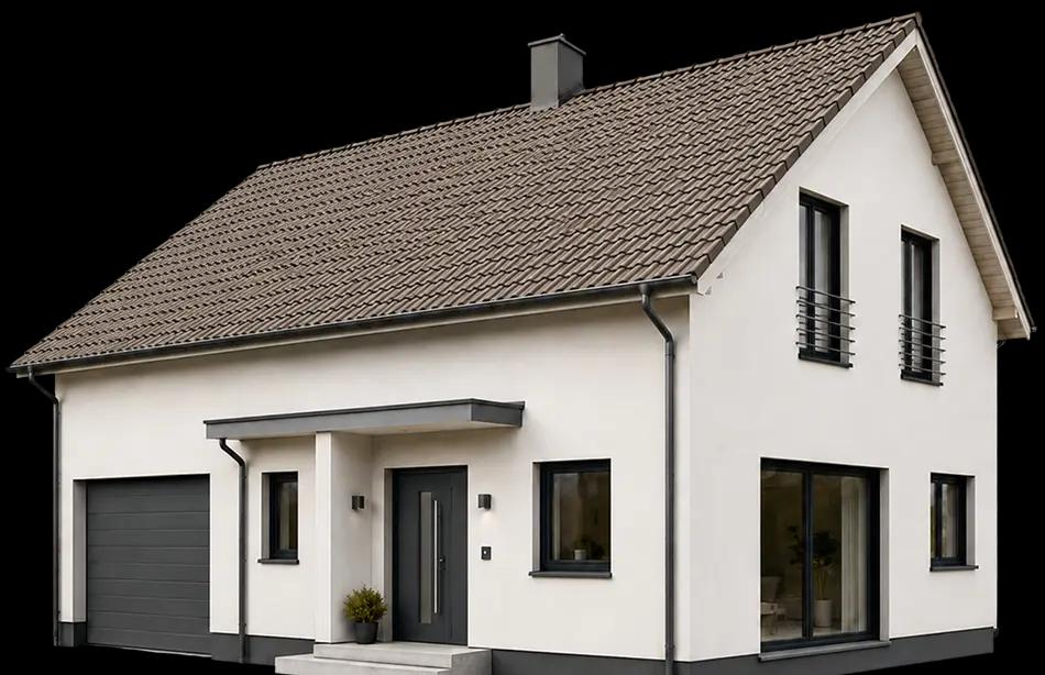 House without a solar panel system