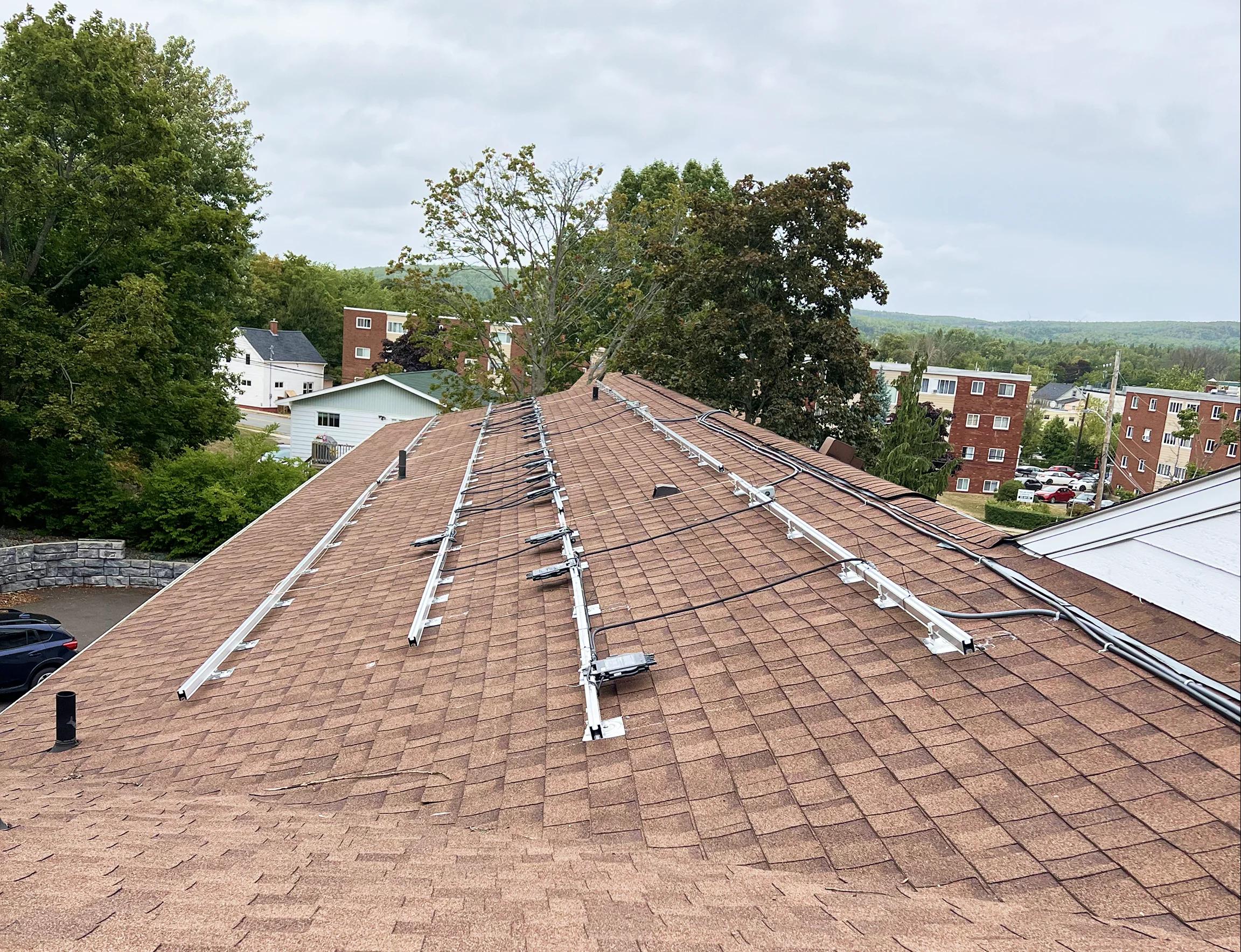 An illustration of Pion power racking system for a solar energy project