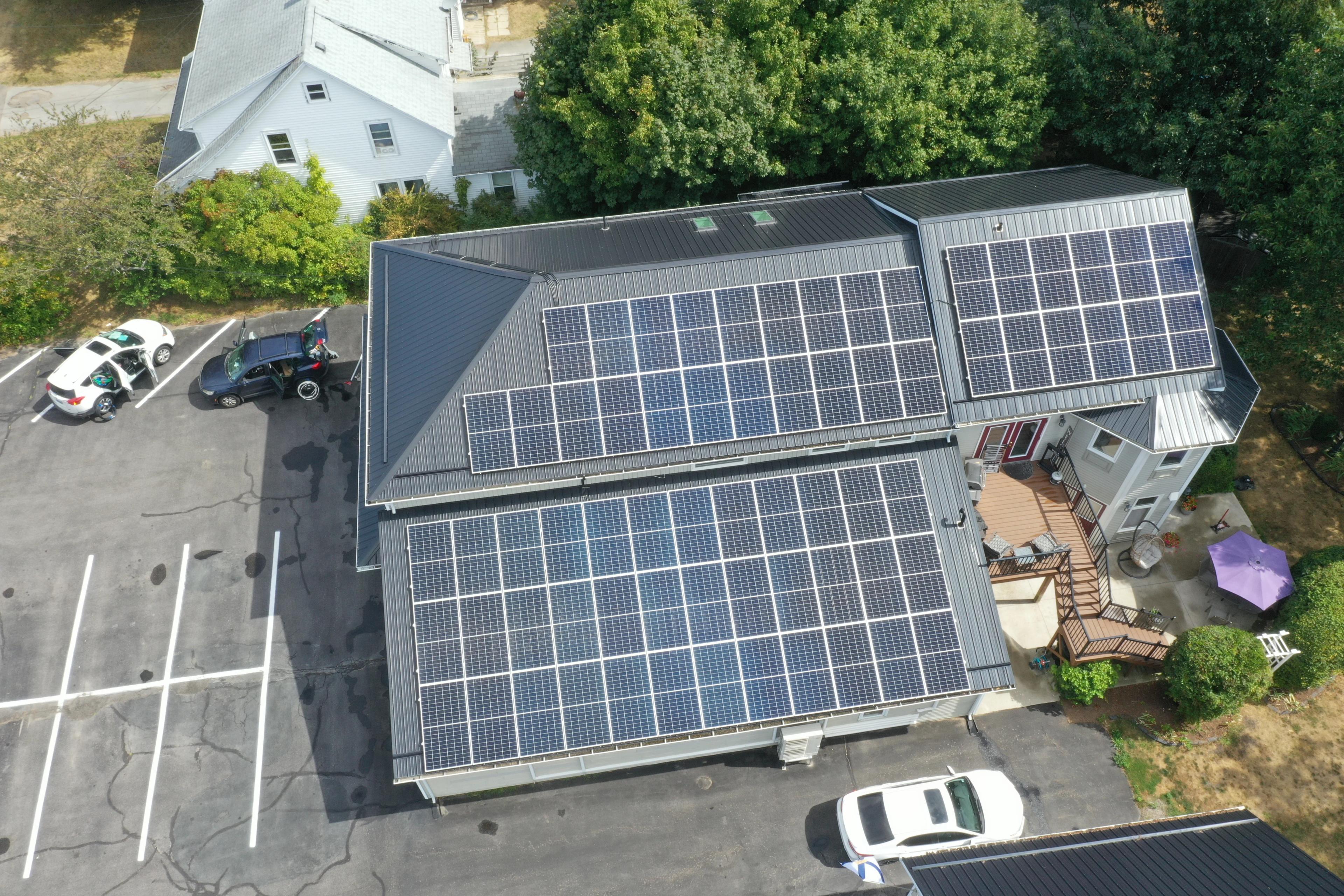 Solar panels in the mountains