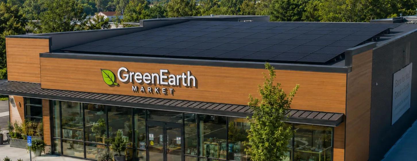 Retail store with a rooftop solar array